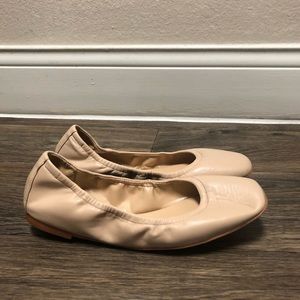 Vince Camuto Nude Leather Flats